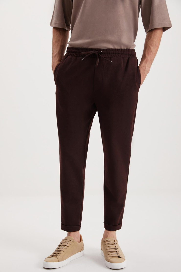 WALSH  Regular Bordo Tekli Pantolon