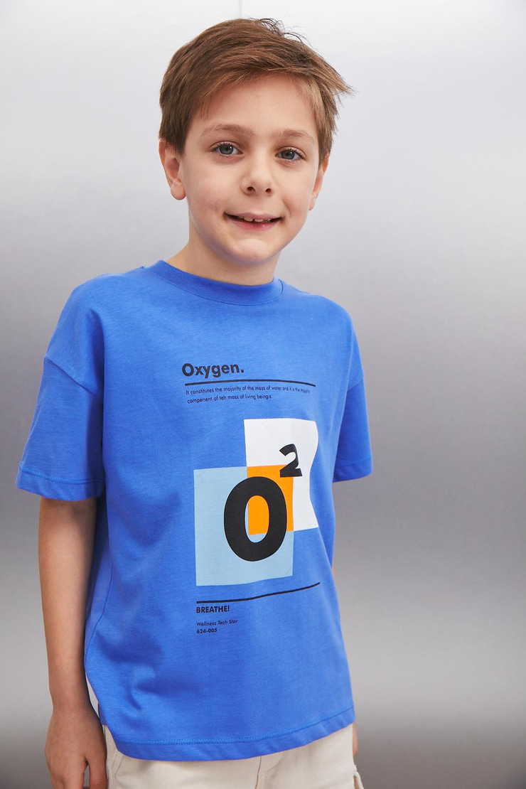 ZADIG Erkek Saks Mavi T-Shirt