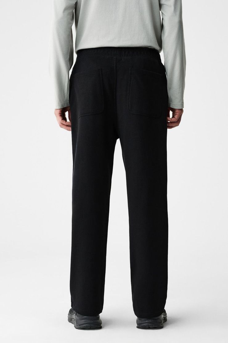 ZENITH Erkek Organik Pamuklu Beli Lastikli 4 Cepli Relaxed Fit Siyah Eşofman Altı