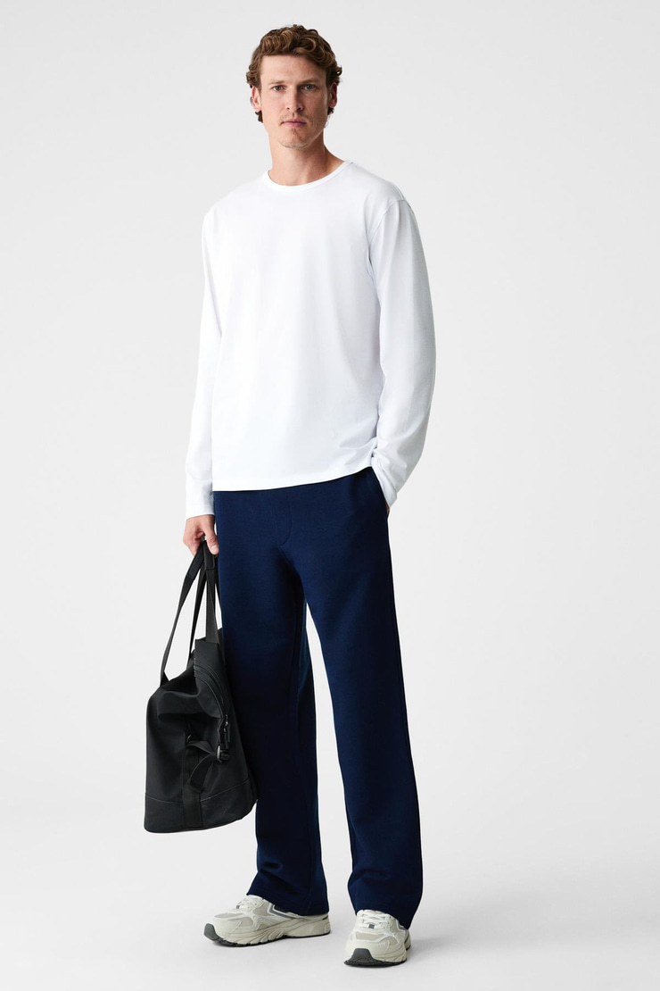 ZENITH Erkek Organik Pamuklu Beli Lastikli 4 Cepli Relaxed Fit Lacivert Eşofman Altı