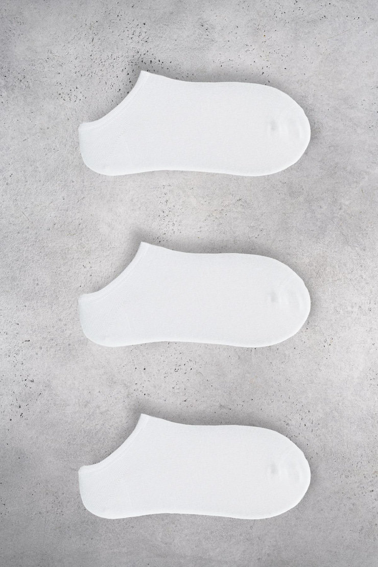 ZULIBEL Düz Bamboo Kadın Patik Siyah-Beyaz-Antrasit Çorap