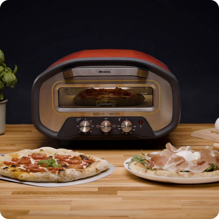 Ariete Da Gennaro Profesyonel Pizza Taş Fırını 2200 W 430°C Kırmızı 3901/00