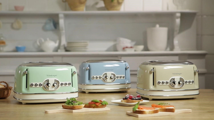 Ariete Vintage Ekmek Kızartma Makinesi, 4 Dilim - Yeşil  