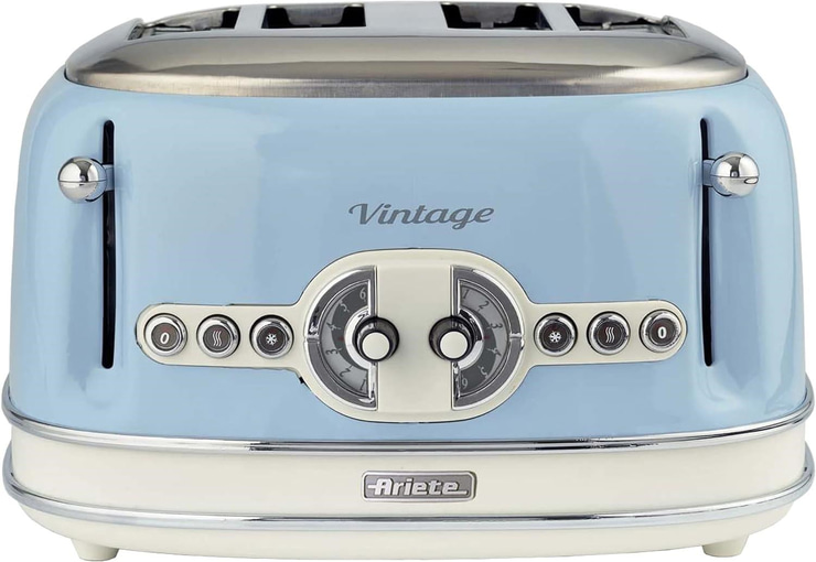 Ariete Vintage Ekmek Kızartma Makinesi - 4 Dilim, Mavi