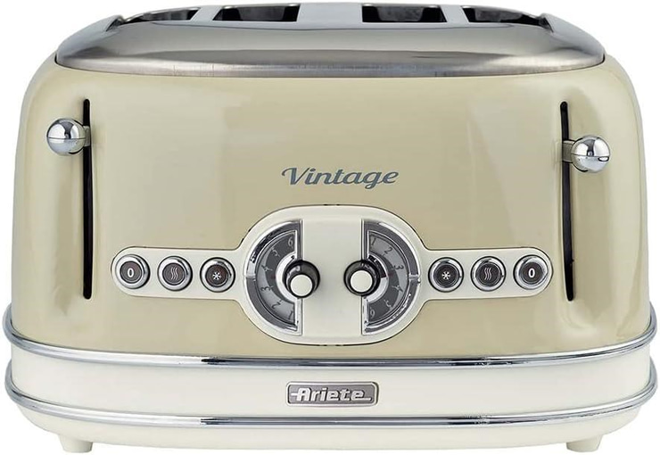 Ariete Vintage Ekmek Kızartma Makinesi - 4 Dilim, Bej
