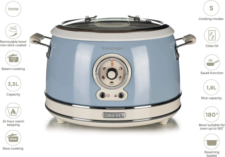 Ariete Vintage Multı Cooker - Mavi