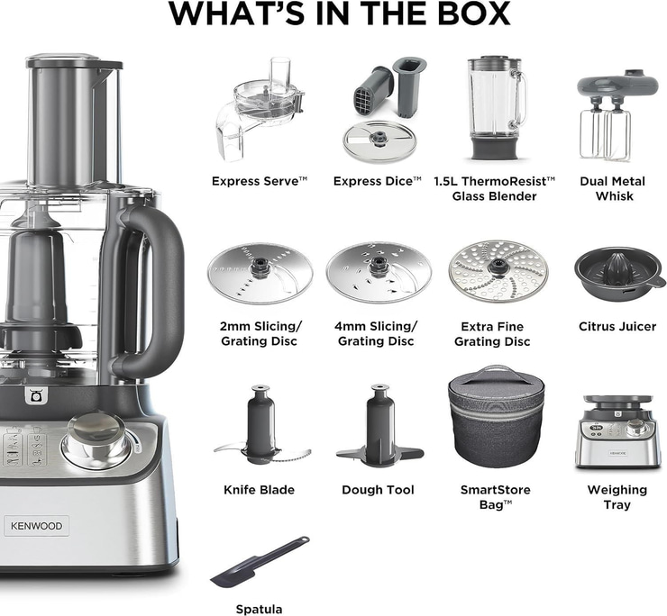Kenwood FDM71.960SS Multi Pro Express Weigh+ Tartılı Mutfak Robotu
