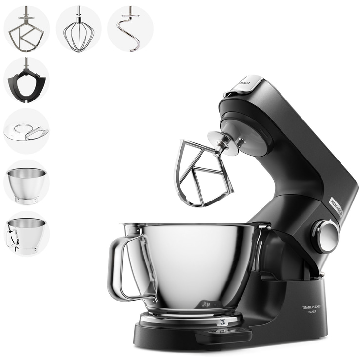 Kenwood Titanium Chef Baker 1200W Çift Hazneli Siyah Mutfak Şefi KVC85.004BK