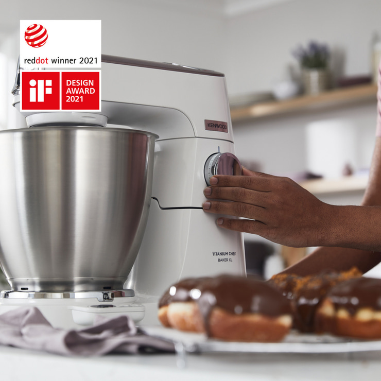 Kenwood Titanium Chef Baker XL Mutfak Şefi 7 Lt Geniş Hazne Beyaz KVL65.001WH + HFP50.000WH Airfryer Hediyeli