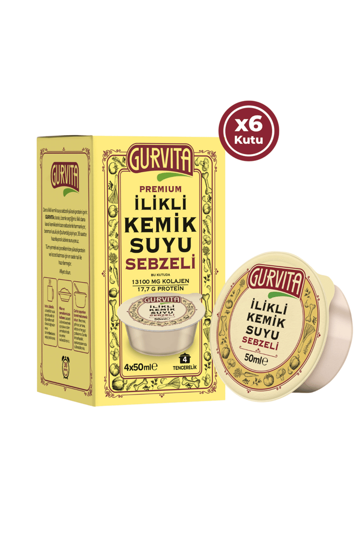 Gurvita İlikli Kemik Suyu Sebzeli 50 ML 24 Adet