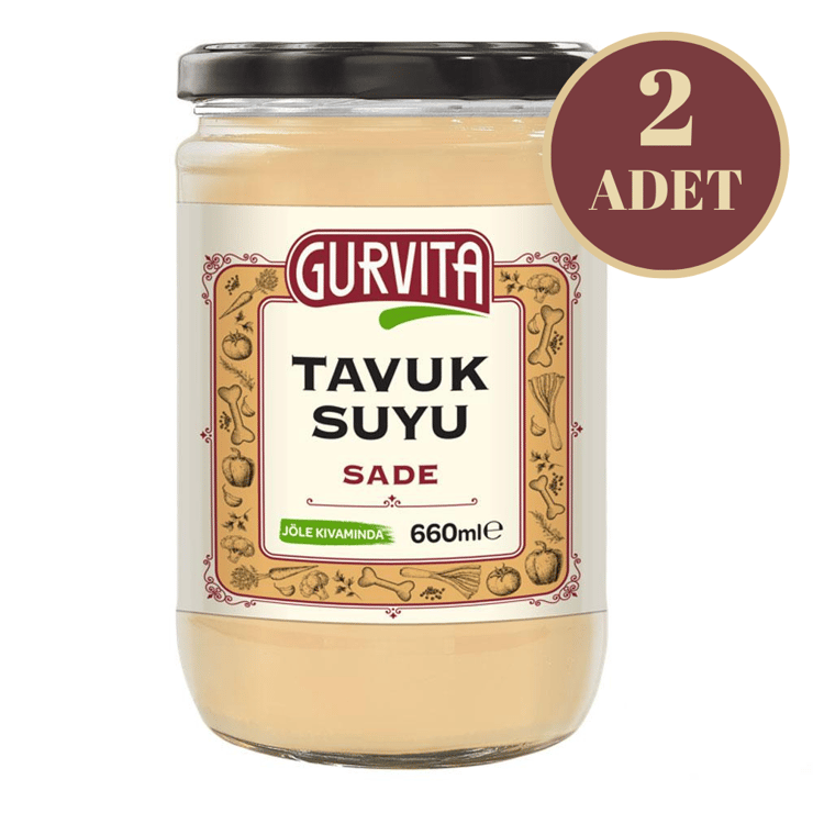Gurvita Tavuk  Suyu Sade 660 Ml 2'li