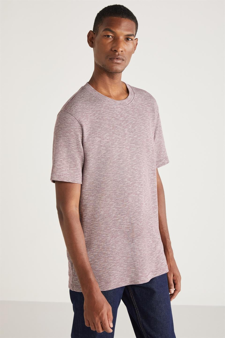 ABBOTT Basic Relaxed Kırmızı Tekli T-Shirt