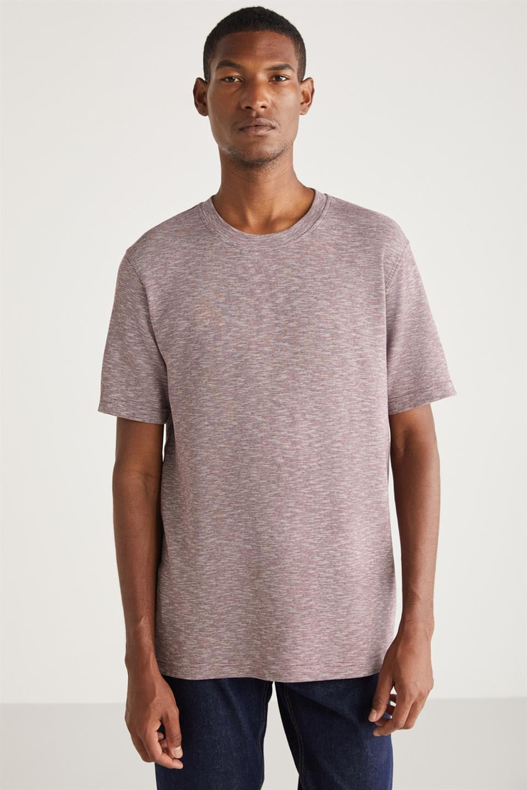 ABBOTT Basic Relaxed Kırmızı Tekli T-Shirt