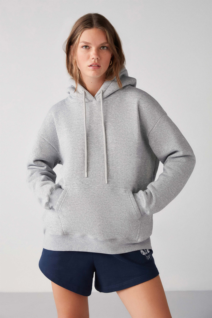 ADEL Örme Relaxed Gri  Sweatshirt