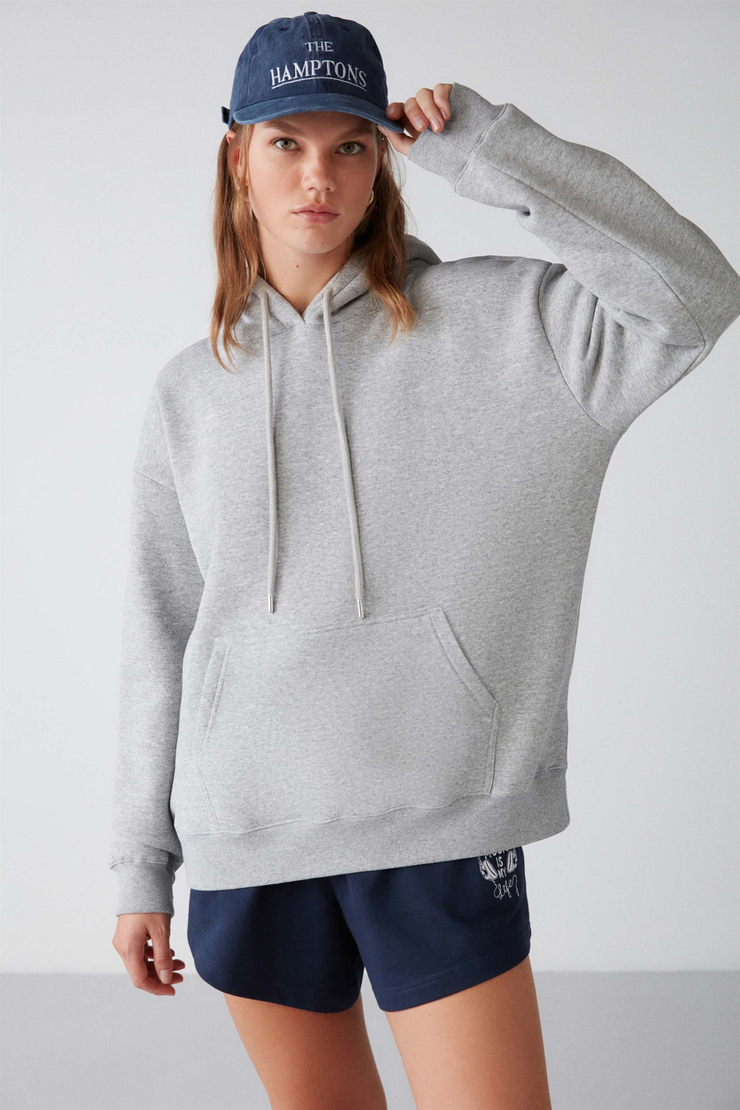 ADEL Örme Relaxed Gri  Sweatshirt