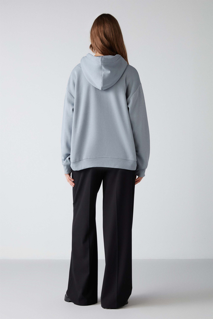 ADEL Örme Relaxed Mavi  Sweatshirt