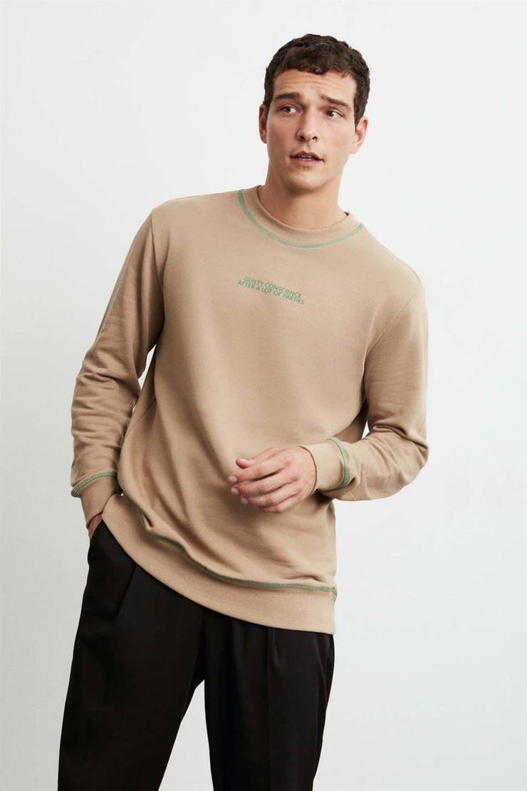 ALBERT Örme  Bej  Sweatshirt