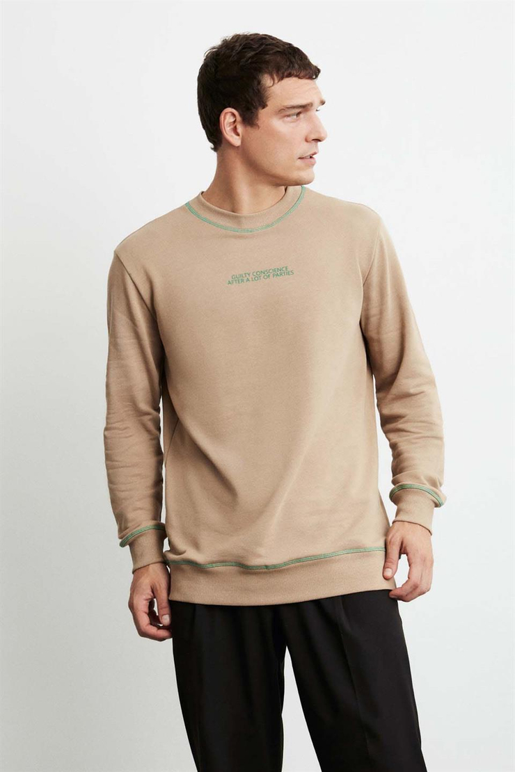 ALBERT Örme  Bej  Sweatshirt