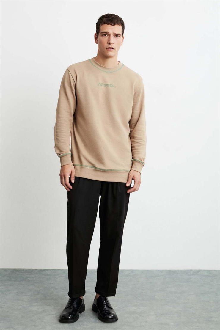 ALBERT Örme  Bej  Sweatshirt