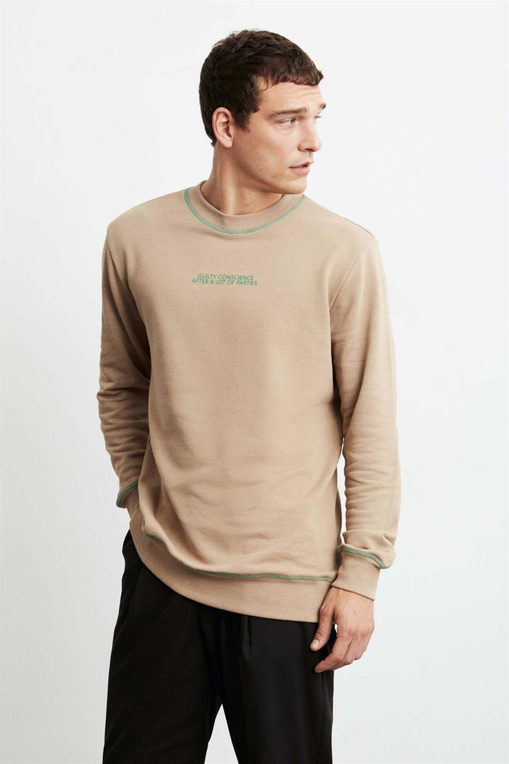 ALBERT Örme  Bej  Sweatshirt