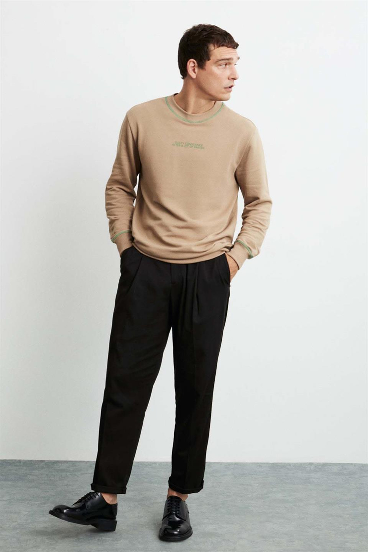 ALBERT Örme  Bej  Sweatshirt