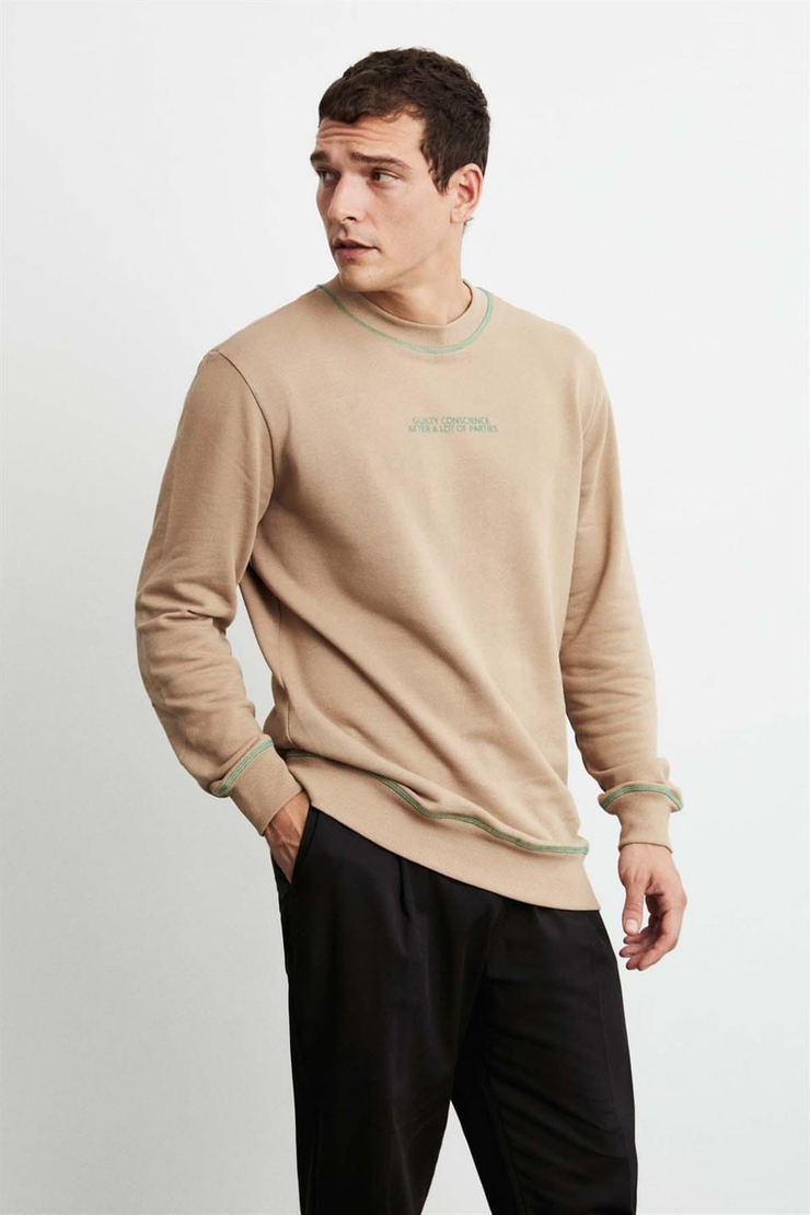 ALBERT Örme  Bej  Sweatshirt