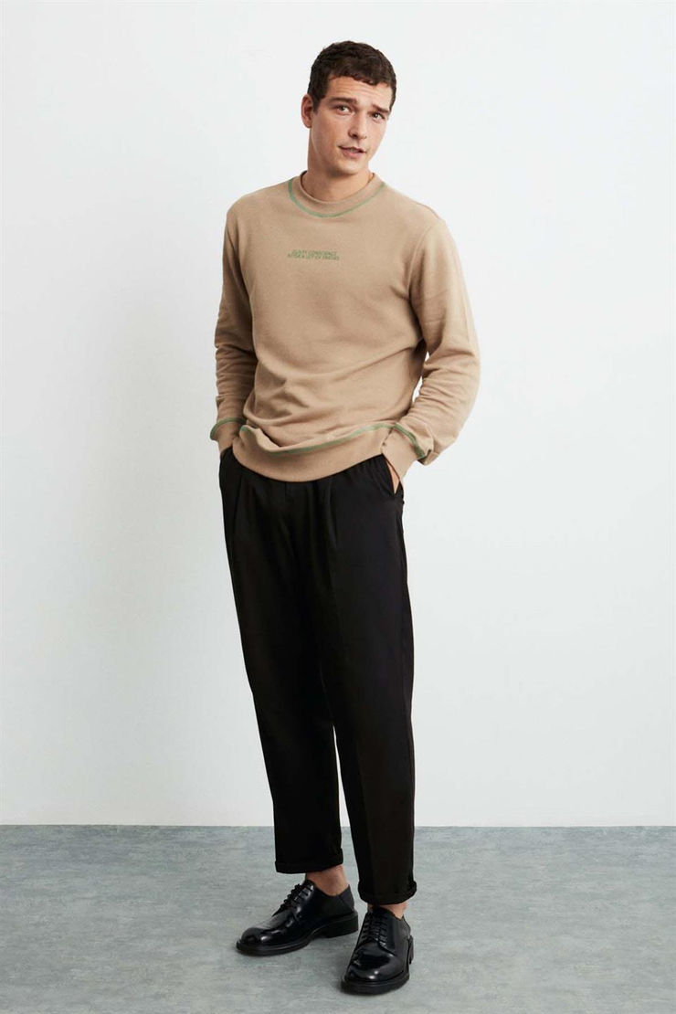 ALBERT Örme  Bej  Sweatshirt