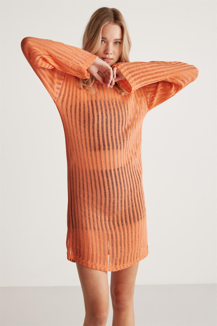 ALEGRA Örme Relaxed Nar Çiçeği Tekli Elbise