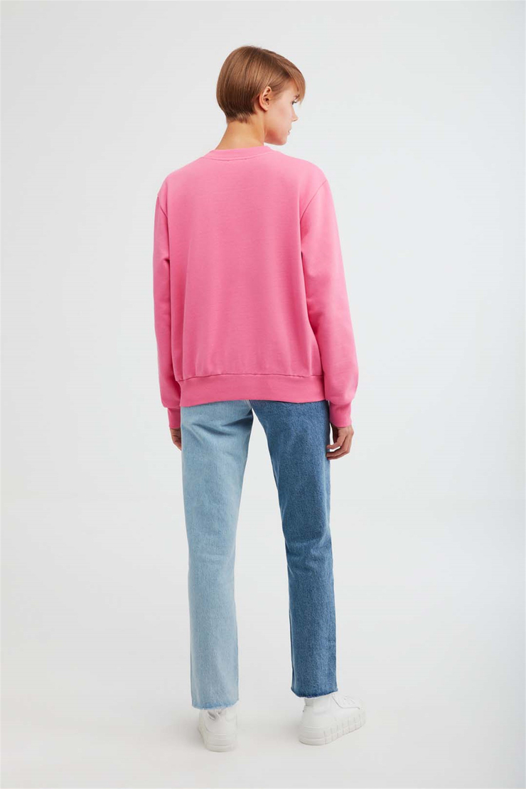 ALFA Örme Oversize Pembe  Sweatshirt