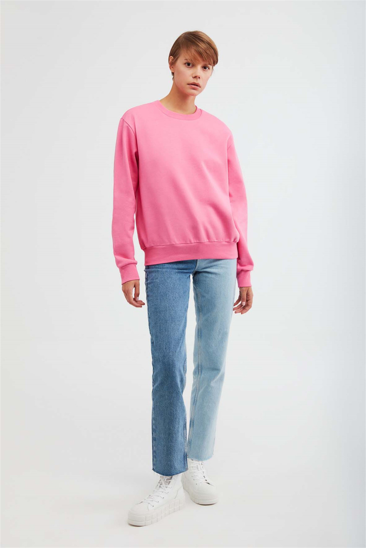 ALFA Örme Oversize Pembe  Sweatshirt