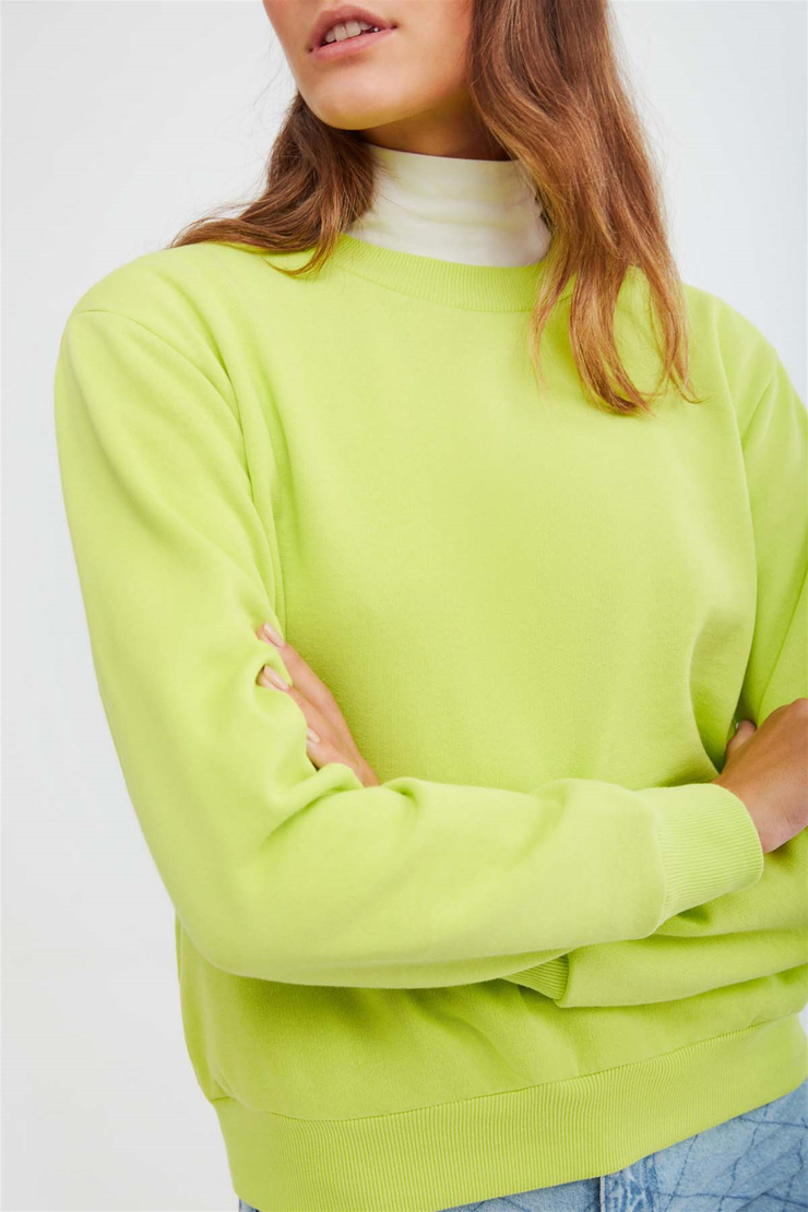 ALFA Örme Oversize Yeşil  Sweatshirt