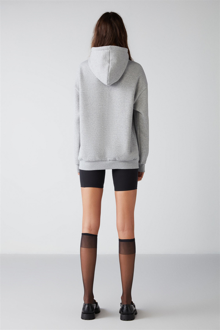 ALINA Örme Oversize Grimelanj  Sweatshirt