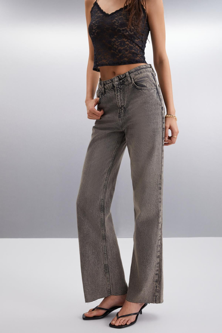 ALKIDA Jogger Regular Jogger Antrasit Tekli Jeans
