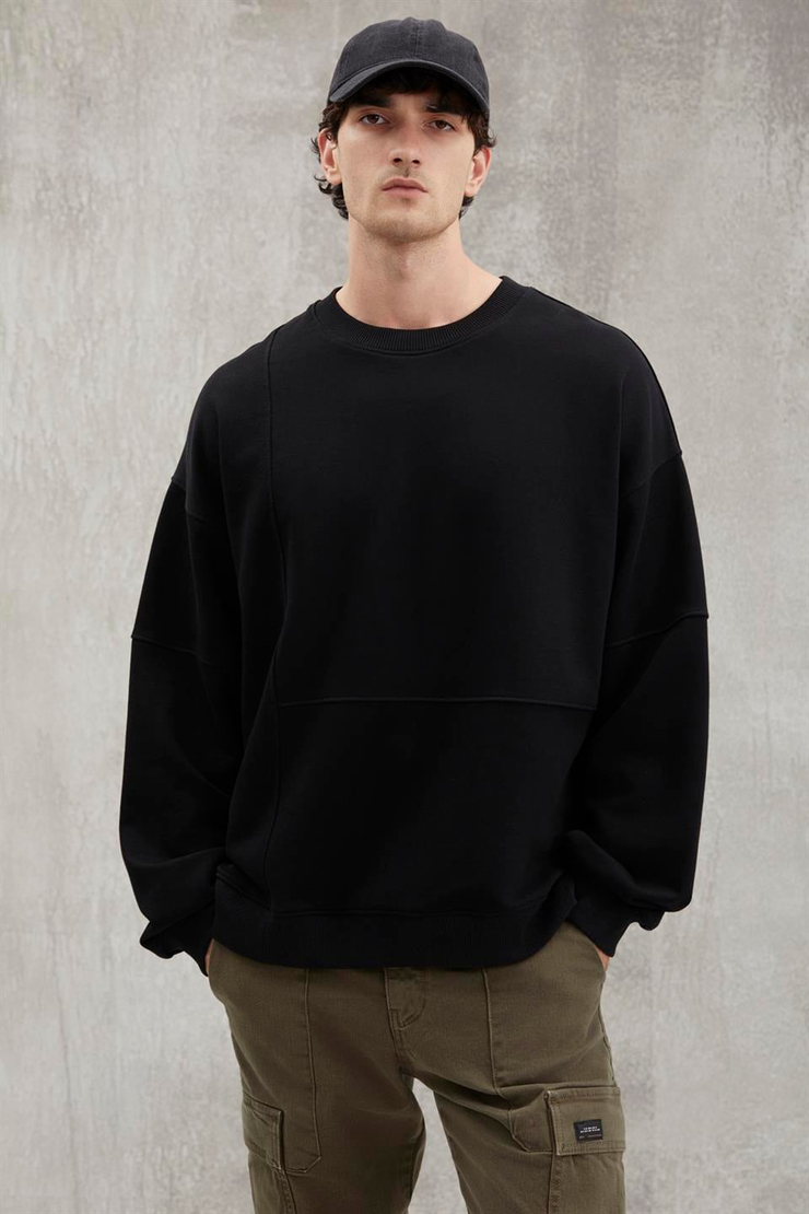 ALLEN  Oversize Siyah  Sweatshirt