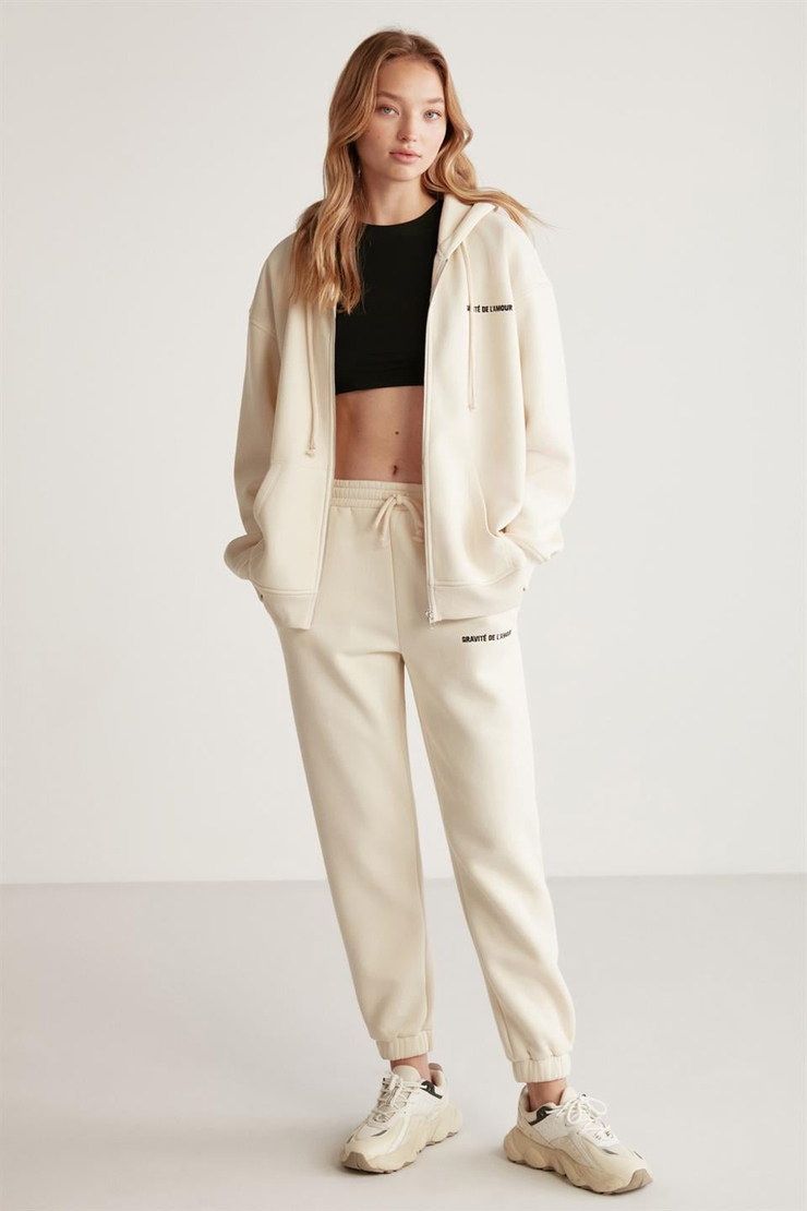 AMETIS  Oversize Vanilya Tekli Sweatshirt
