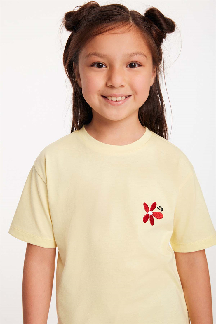 ANISE Örme Regular Fit Sarı  T-Shirt