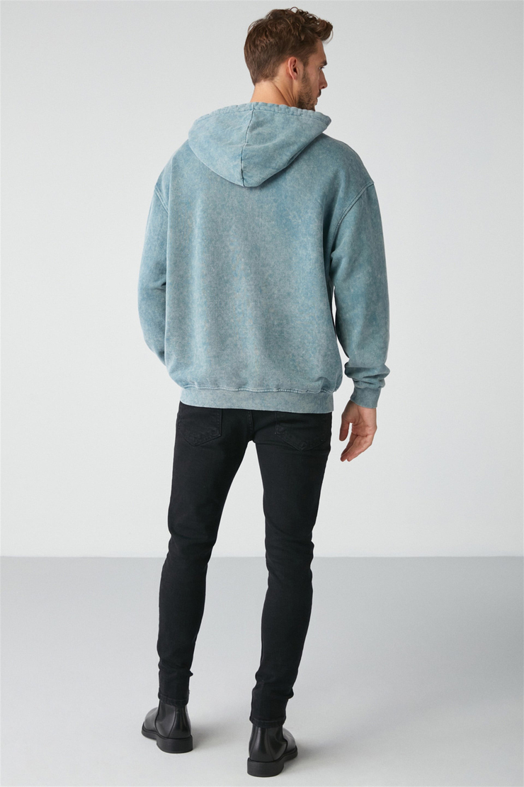 ANTIQUE Örme Relaxed Mavi  Sweatshirt