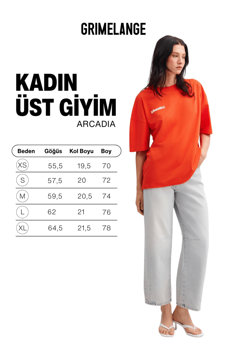ARCADIA Kadın %100 Pamuk Arka ve Önü Yazi Detaylı Baskılı Slim Kırmızı T-Shirt