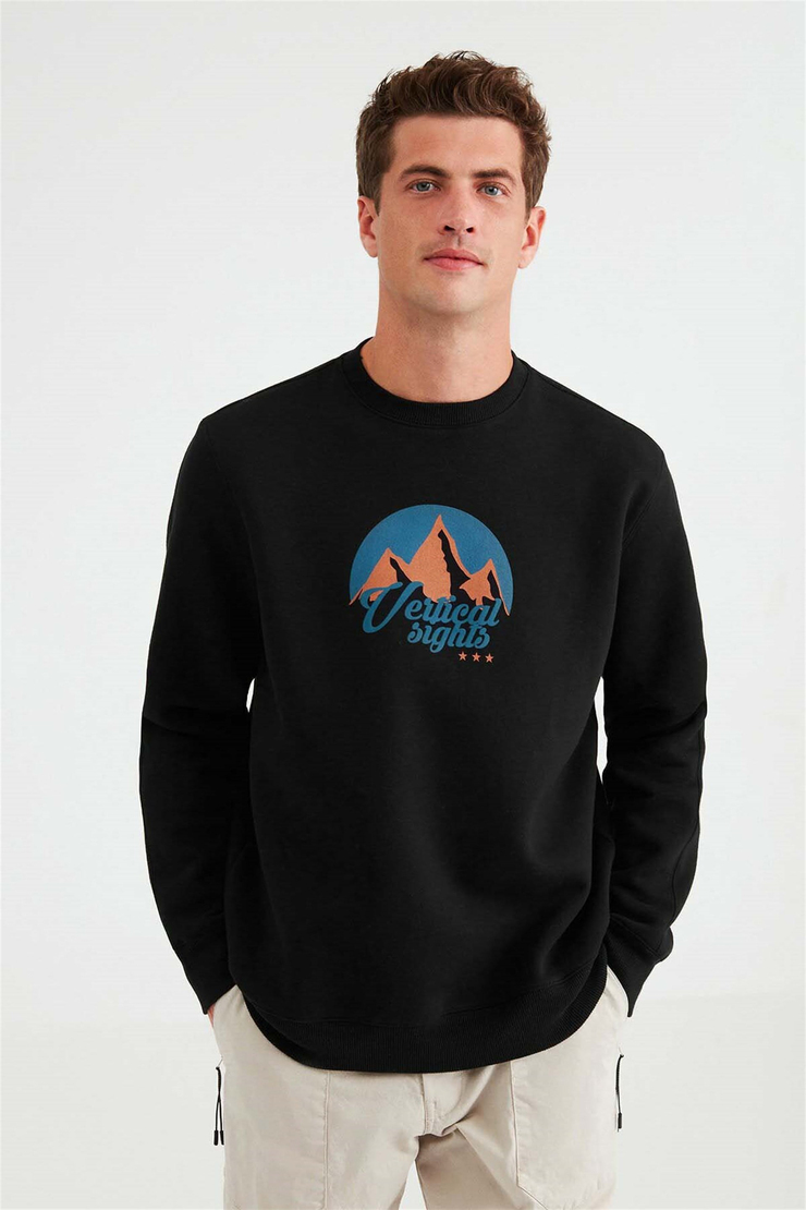 ARCTIC Örme Comfort Fit Siyah  Sweatshirt