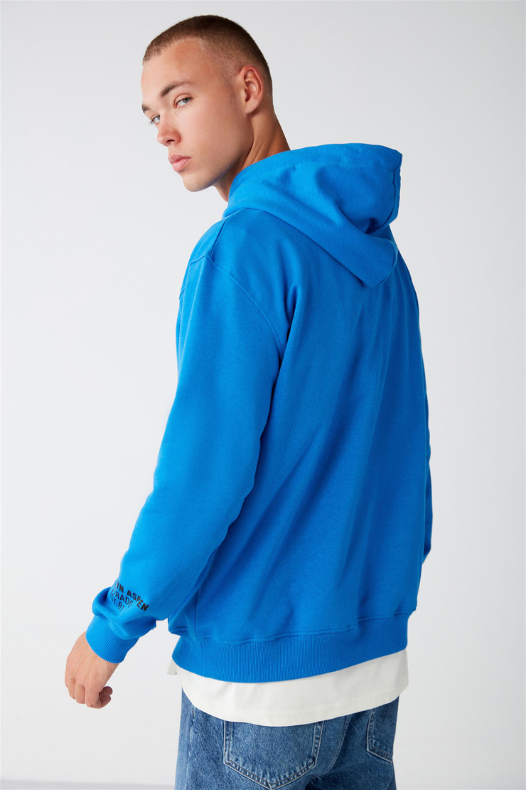 ASPEN Örme Regular Saks Mavi  Sweatshirt