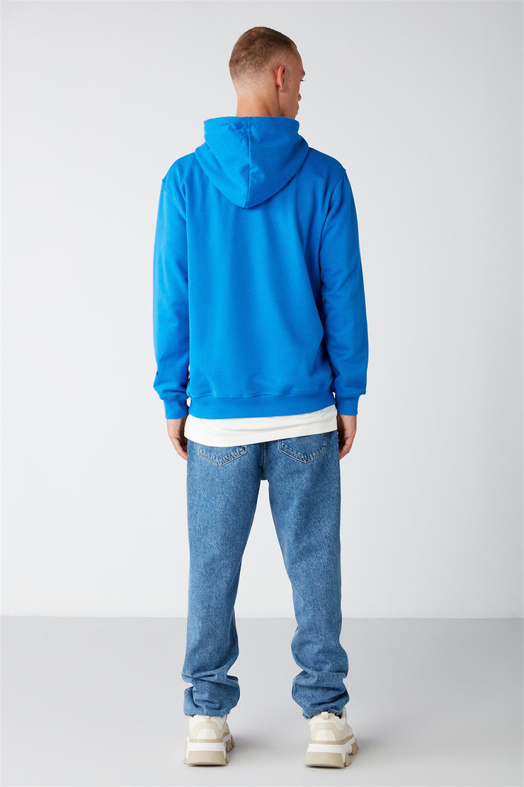 ASPEN Örme Regular Saks Mavi  Sweatshirt