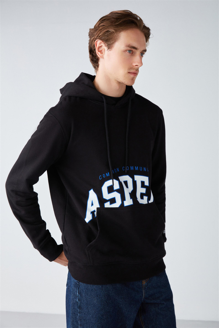 ASPEN Örme Regular Siyah  Sweatshirt