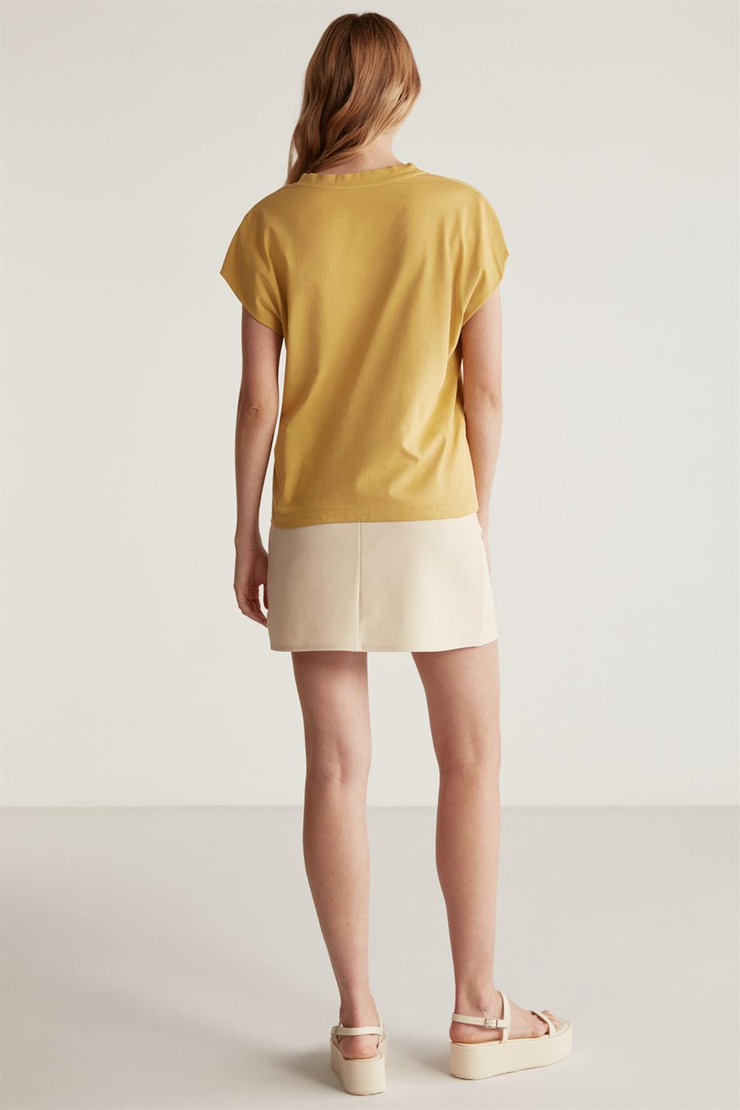 ASTRID Örme Relaxed Safran Sarı  T-Shirt