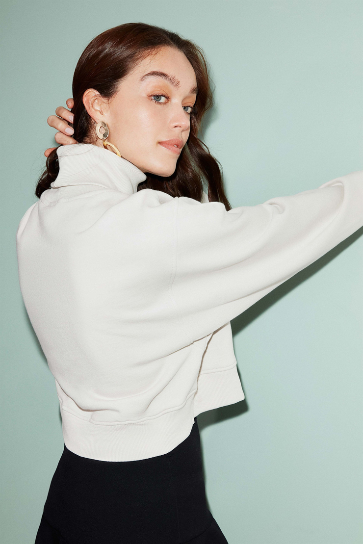 AUDREY Örme Regular Fit Taş Rengi  Sweatshirt