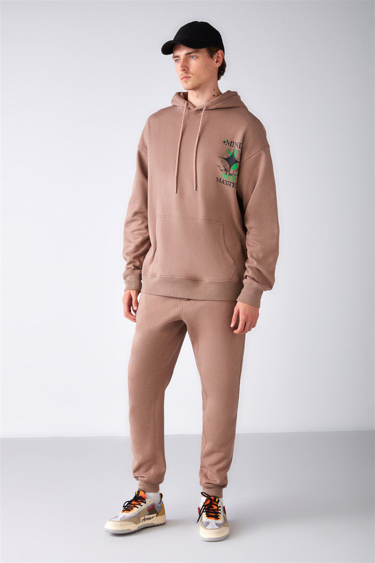 AUGUSTINE Örme Relaxed Vizon  Sweatshirt
