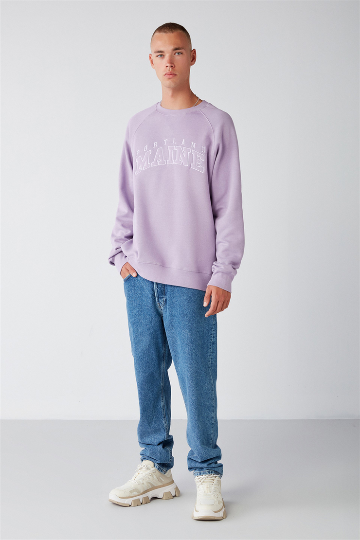 BALANCED Örme Comfort Lila  Sweatshirt