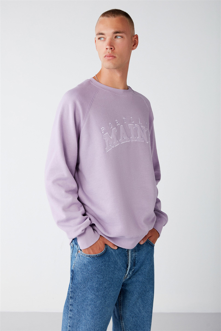 BALANCED Örme Comfort Lila  Sweatshirt