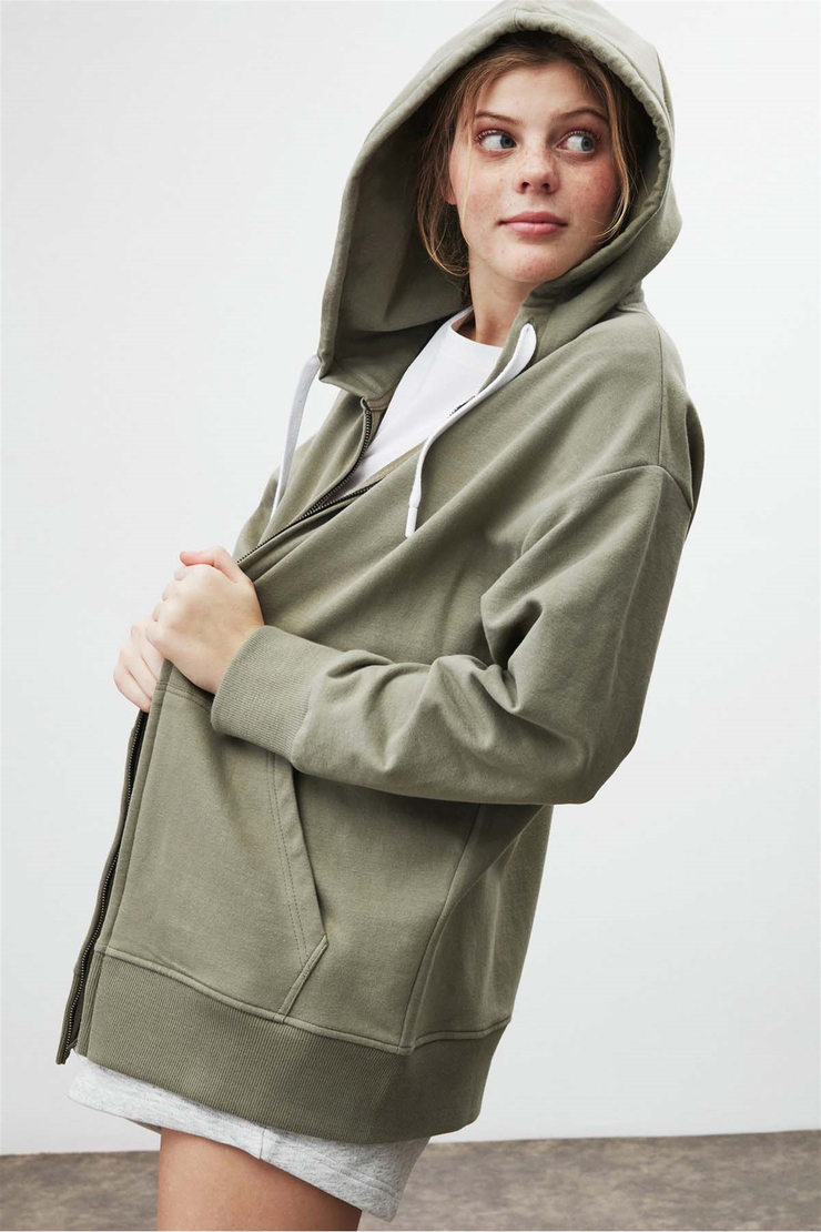 BANNY Örme Comfort Fit Haki  Sweatshirt