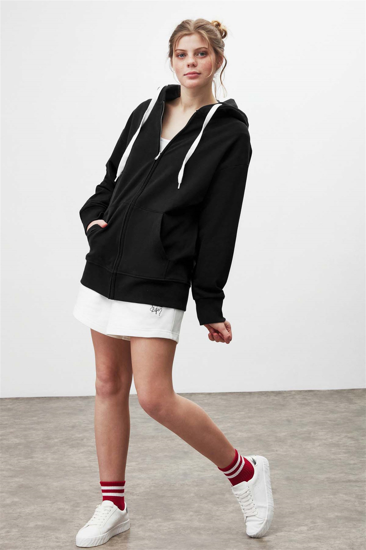 BANNY Örme Comfort Fit Siyah  Sweatshirt