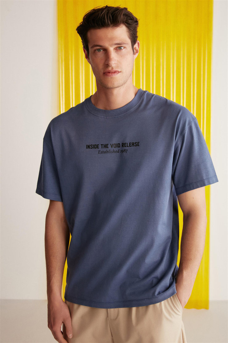 BASTIAN Örme  Lacivert  T-Shirt